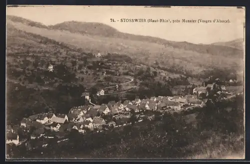 AK Stosswihr /Haut-Rhin, Vue sur le village et les collines des Vosges d`Alsace