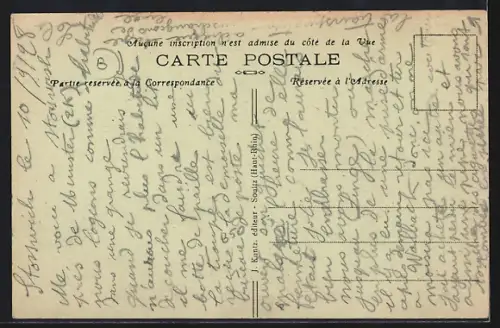 AK Stosswihr /Haut-Rhin, Vue sur le village et les collines des Vosges d`Alsace