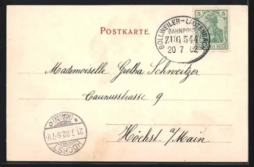 AK Guebwiller, Vue panoramique sur la ville avec collines en arrière-plan