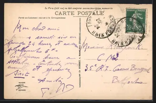 AK Colmar, Vue générale et les Vosges