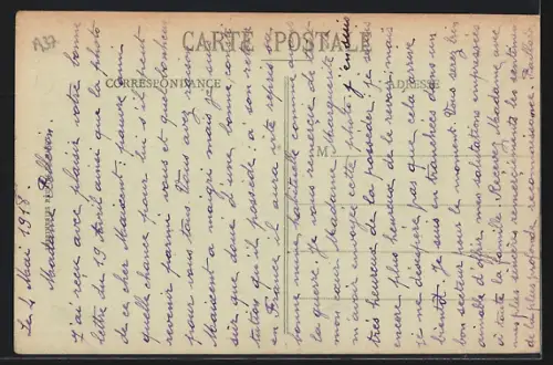 AK Dannemarie, Vue prise du Clocher, direction de Gommersdorff