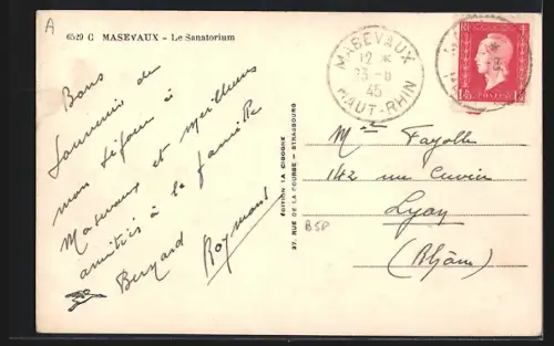 AK Masevaux, Le Sanatorium dans la forêt environnante