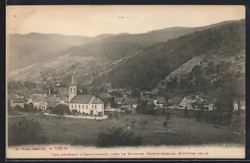 AK Ampfersbach, Vue générale d`Ampfersbach, près de Munster, Haute-Alsace