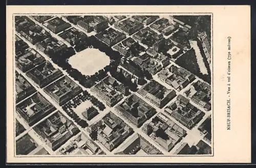 AK Neuf-Brisach, Vue aérienne de la ville fortifiée