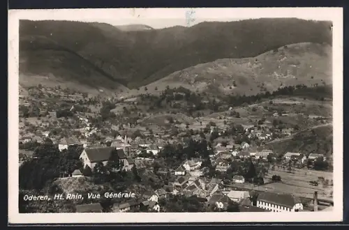 AK Oderen /Ht. Rhin, Vue générale du village et des collines environnantes
