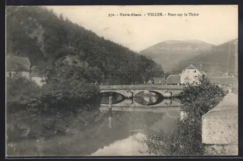 AK Willer /Haute-Alsace, Pont sur la Thur