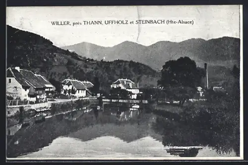 AK Willer près Thann, Uffholz et Steinbach, Vue sur la rivière et les montagnes