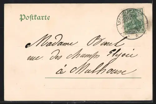 AK Saint-Amarin, Vue sur le village entouré de montagnes verdoyantes