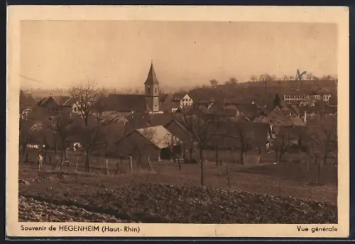 AK Hégenheim /Haut-Rhin, Vue générale du village