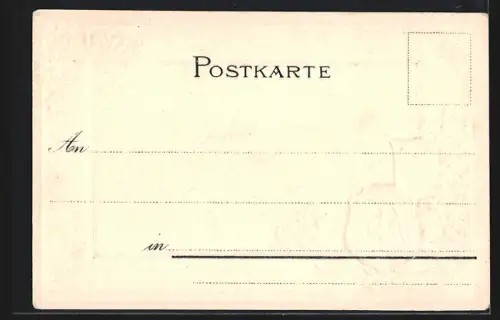 Präge-AK St. Ulrich, Ruine mit Wappen