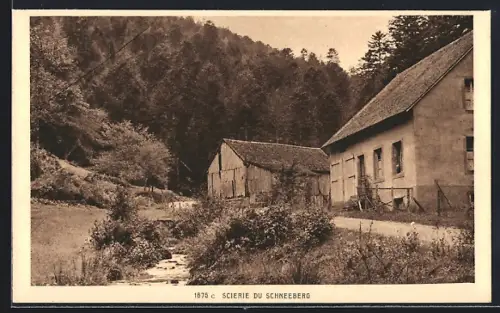 AK Wangenbourg, Scierie du Schneeberg dans une vallée boisée