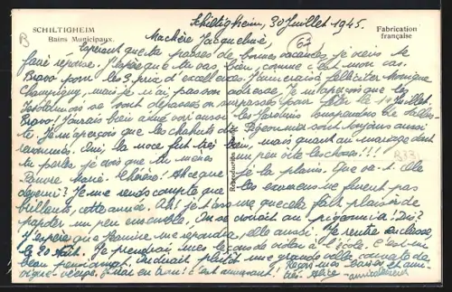 AK Schiltigheim, Bains Municipaux vue de côté