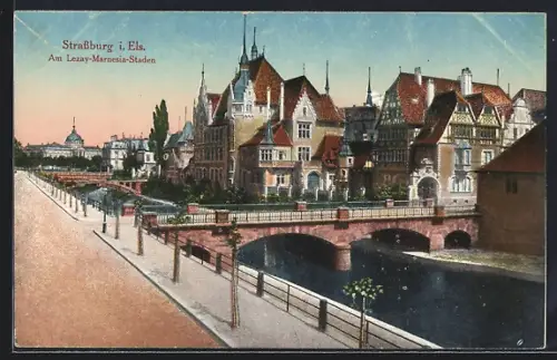 AK Strassburg i. Els., Am Lezay-Marnesia-Staden