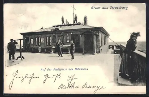 AK Strassburg, Auf der Plattform des Münsters