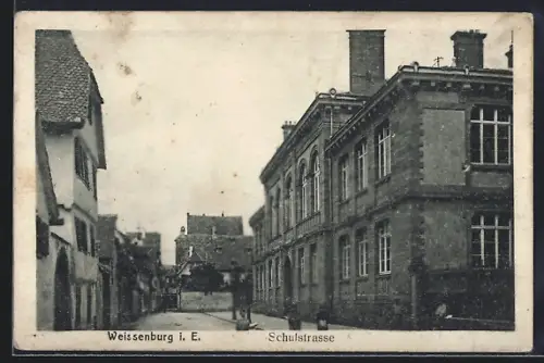 AK Weissenburg i. E., Partie in der Schulstrasse