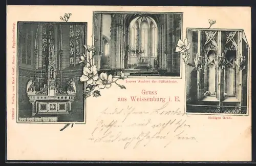 AK Weissenburg i. E., Innere Ansicht der Stiftskirche