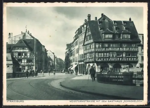 AK Strassburg, Gasthaus Schnokeloch in der Weissturmstrasse