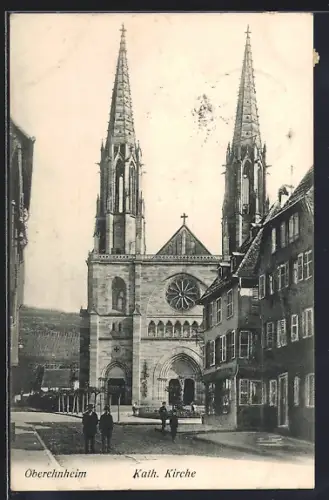 AK Oberehnheim, Blick auf die kath. Kirche