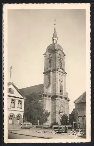 AK Reichshoffen /Bas-Rhin, L`Église et la Mairie