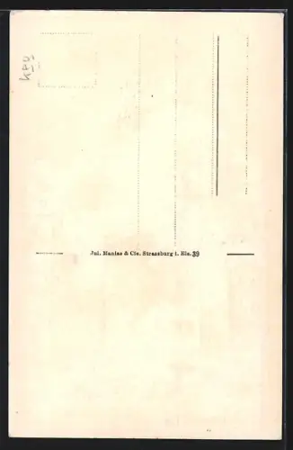AK Schlettstadt, Vue du portail médiéval avec rue animée et charrette