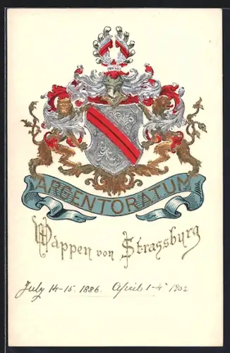 Präge-AK Strassburg, Wappen von Strassburg