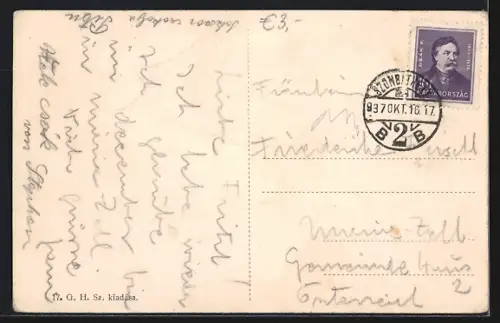 AK Szombathely, Fötéri részlet, Püspökpalota, Kálvária