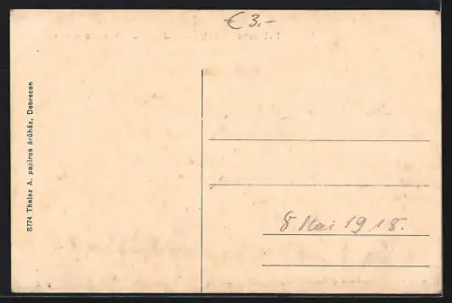 AK Debrecen, Ref. püspöki palota a Kossuth-szoborral