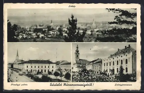 AK Máramarossziget, Látkép, Pénzügyi palota, Leánygimnázium