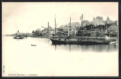 AK Nyon, Uferpartie mit Schloss