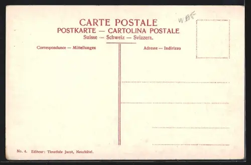 AK Neuchâtel, Panorama et les Alpes
