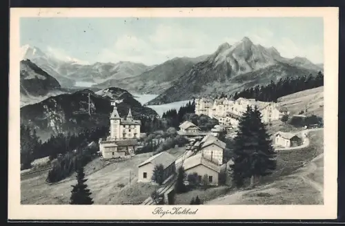 AK Rigi-Kaltbad, Teilansicht mit Hotel