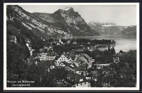 AK Weesen am Wallensee, Generalansicht