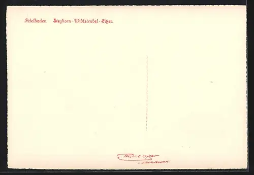 AK Adelboden, Talabschluss mit Wildstrubel