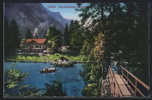 AK Kandergrund /Lötschbergbahn, Blausee