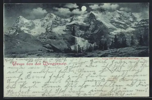 Mondschein-AK Wengernalp, Panorama