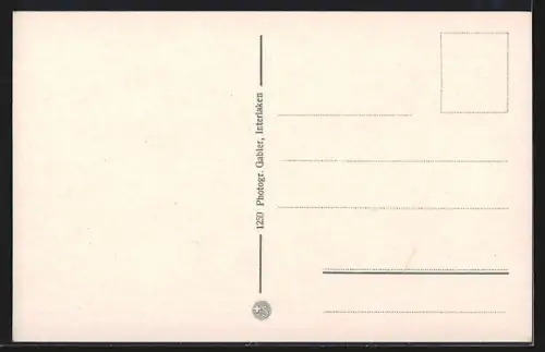 AK Interlaken, Dampfschiffstation, Mönch und Jungfrau