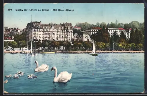AK Ouchy /Lac Léman, Le Grand Hôtel Beau-Rivage