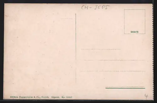 AK Bern, Kirchenfeldbrücke mit Kasino und Münster