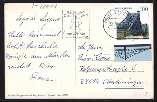 AK San Mamette /Lago di Lugano, Panorama e Castello