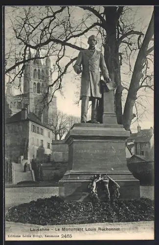 AK Lausanne, Le Monument Louis Ruchonnet