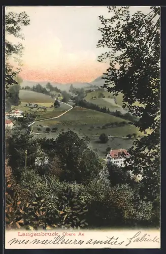 AK Langenbruck, Obere Au aus der Vogelschau