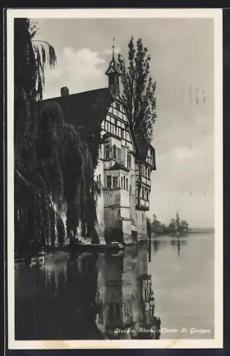 AK Stein a. Rhein, Kloster St. Georgen vom Wasser aus