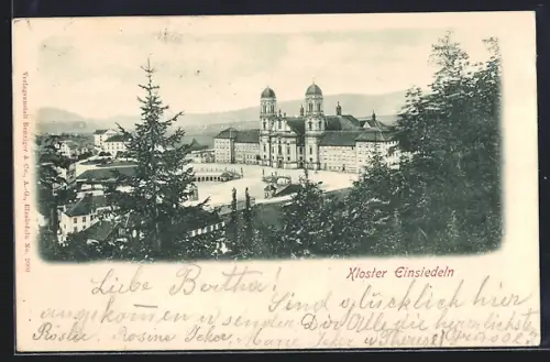 AK Einsiedeln, Ortspartie mit Kloster