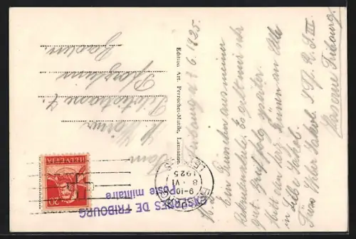 AK Fribourg, Le Pont de Zaehringen vu de la Tour de St. Nicolas