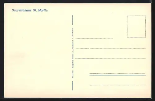 AK St. Moritz, Suvrettahaus mit Tennisplatz