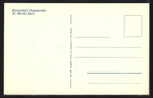 AK St. Moritz-Dorf, Kuranstalt Chantarella