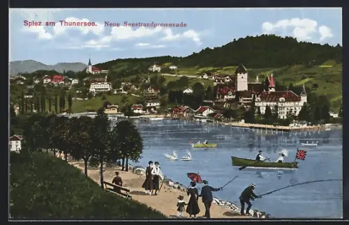 AK Spiez am Thunersee, Neue Seestrandpromenade