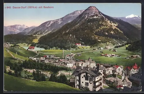 AK Davos-Dorf, Teilansicht mit Seehorn