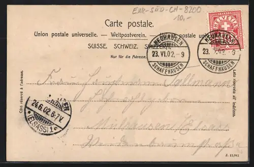 AK Schaffhausen, Schiffslände mit Rheinquai