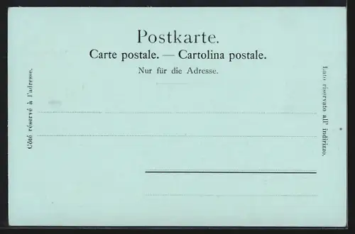 Mondschein-AK Flüelen, Teilansicht mit Kirche